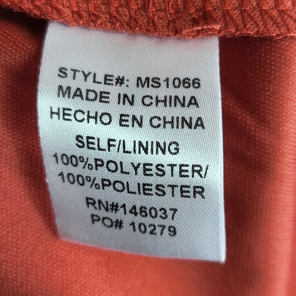 Baltic Born Celine Faux Wrap Long Sleeve Chiffon Bridesmaid Dress Rust Red Small - Picture 10 of 11